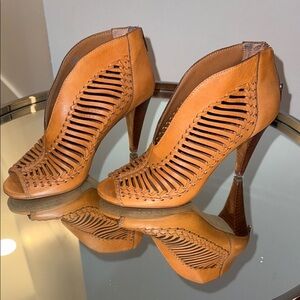 Vince Camuto Tan Heeled Sandal Booties